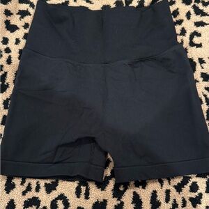 Vital Apparel Black Scrunch Butt Biker Shorts